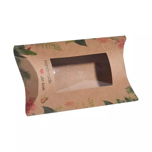 Cajita para detalles - Handmade estampado fleurs 17.5x11x3.5 cm - Kraft x1