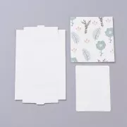 Cajita para detalles kraft - estampado flores 7x5.4x1cm x1