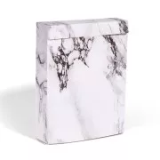 Cajita detalles de cartón - estampado marmoleado 16.5x13.5x3.5 cm Blanco Negro x1