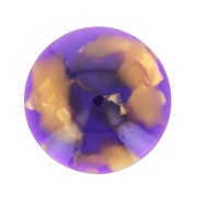 Cabuchón redondo en acétate 18 mm - Ecaille de tortue - Violet - Doré x1|raw }}