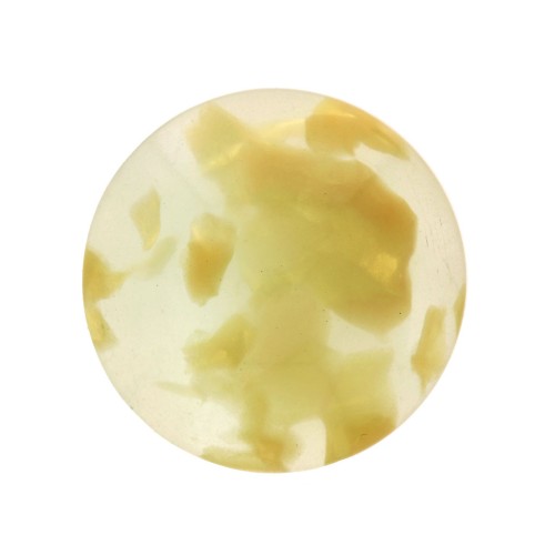 Cabuchón redondo en acétate 18 mm - Ecaille de tortue - Lichen - Doré x1