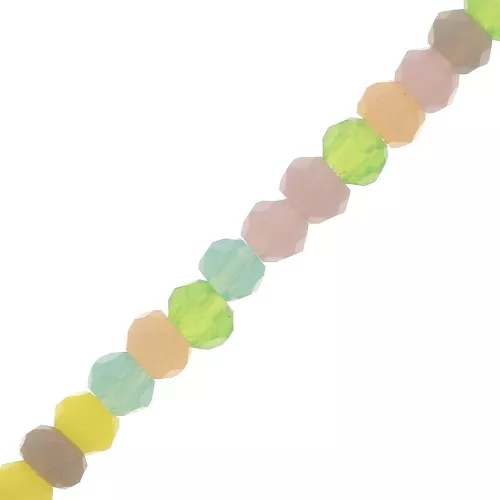 Redondas planas facetadas 2x1.5 mm - Pastel x33cm