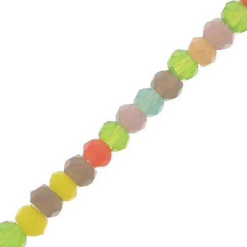 Redondas planas facetadas 2x1.5 mm - Multicolore vif x33cm