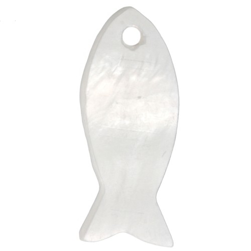 Cuentas de pez de nácar de 21,5 mm - Natural x10