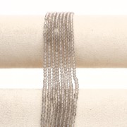 Cuentas facetadas redondas 3 mm gema Agata Tintada - Topo claro x39cm