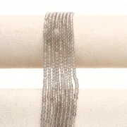 Cuentas facetadas redondas 3 mm gema Agata Tintada - Topo claro x39cm