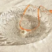 Cuentas redondas facetadas de 3,5 mm de ágata — Naranja, 37 cm