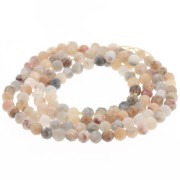 Cuentas redondas facetadas de 3,5 mm de piedra preciosa - Ágata Crazy x 38 cm