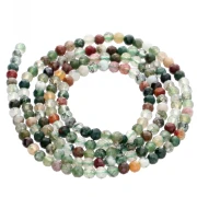 Cuentas redondas facetadas de 2,5 mm de piedra preciosa - Ágata verde x 39 cm