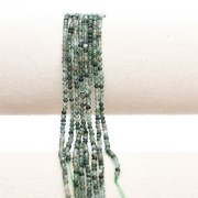 Cuentas facetadas redondas 2,5 mm gema - Agata verde x38cm