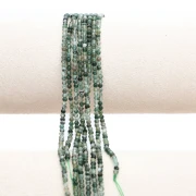 Cuentas facetadas redondas 2,5 mm gema - Agata verde x38cm