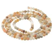 Cuentas redondas facetadas de 2,5 mm de piedra preciosa - Ágata Crazy x 38 cm