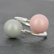 Anillo flexible doble tamaño 58 para semi-agujereadas Plata 925 x1