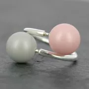 Anillo flexible doble tamaño 58 para semi-agujereadas Plata 925 x1