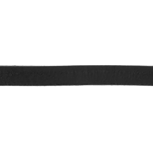 Cordón plano cuero 5x2 mm Negro x30cm