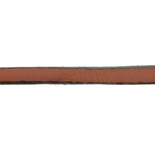 Cordón plano cuero 5x2 mm Marón x30cm