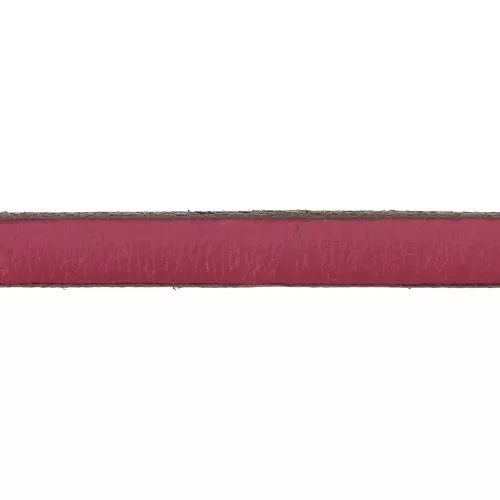 Cordón plano cuero 5x2.1 mm Fucsia x30cm