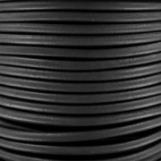 Cordón de cuero europeo de 4 mm - Negro x 1 m