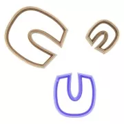 3 moldes calados para moldeado y arcilla polimérica - Arc-en-ciel 2