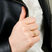 Anillo fino anillo liso - Talla 52 - Gold filled x1