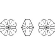 PureCrystal Clover 5752 8 mm - Topacio Colorado claro x1