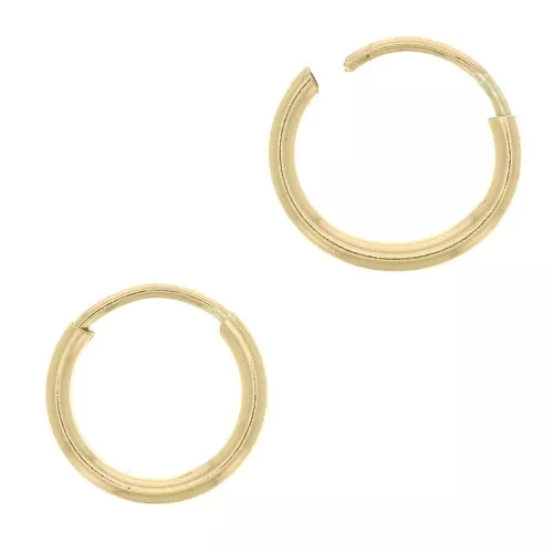 Mini aros de pendientes 10 mm - Gold filled x2