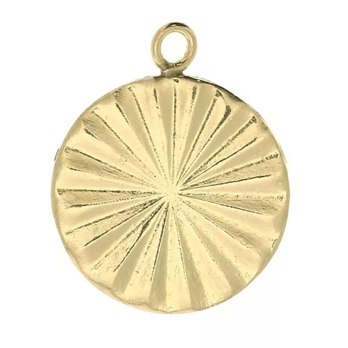 Dije redondo 12x10 mm - Gold filled x1