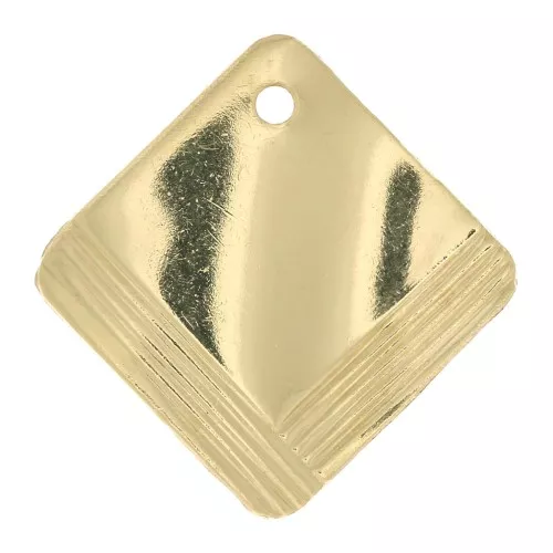 Dije rombo 15 mm - Gold filled x1