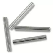 Cuentas de Rocalla Preciosa, tubos de 20 mm, Black Diamond Silver Lined, 20 g