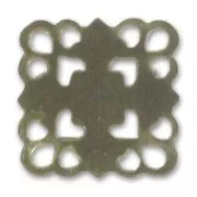 Estampa lisa cuadrada 16 mm bronce x1