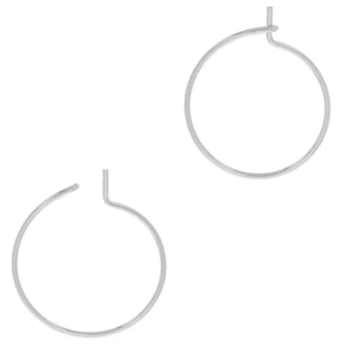 Aros pendientes a decorar 18x0.8 mm - Rodiado x2
