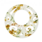 Colgante decorado 46 mm Florecido x1