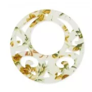 Colgante decorado 46 mm Florecido x1