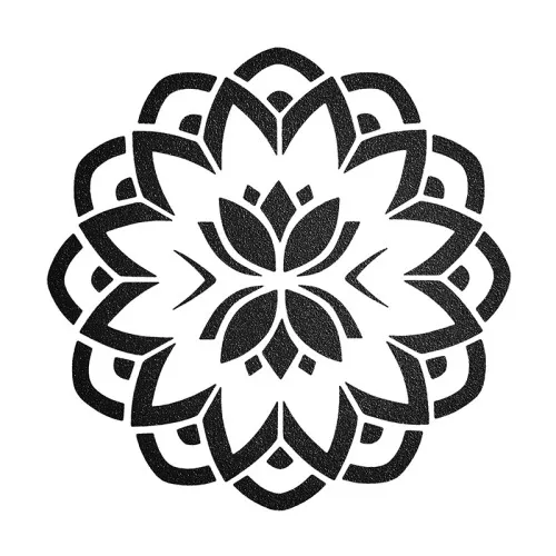 Plantilla de plástico - estampado Mandala rosace 12x12 cm - Blanc x1