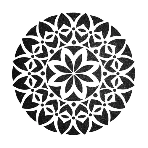 Plantilla de plástico - estampado Mandala graphique 12x12 cm - Blanco x1