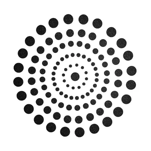 Plantilla de plástico - estampado cercle guisante 12x12 cm - Blanco x1