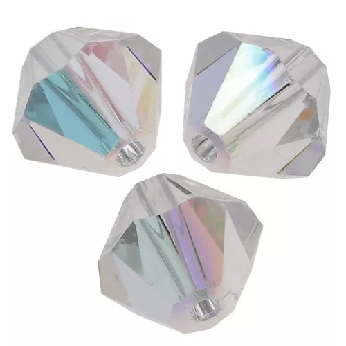Tupis de Cristales de Preciosa 6 mm - MC Bead Rondell - Crystal AB x12