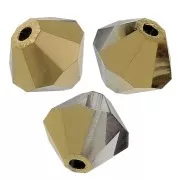 Tupis de Cristales de Preciosa 6 mm - MC Bead Rondell - Crystal Aurum Half x12