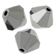 Tupis de Cristales de Preciosa 6 mm - MC Bead Rondell - Jet Hematite Full x12|raw }}