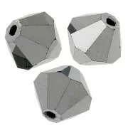 Tupis de Cristales de Preciosa 6 mm - MC Bead Rondell - Jet Hematite Full x12