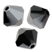 Tupis de Cristales de Preciosa 6 mm - MC Bead Rondell - Jet Hematite Half x12|raw }}