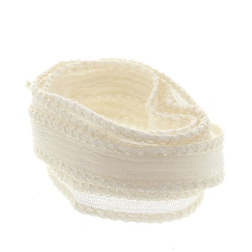 Cinta de seda 10 mm - Crudo x85cm