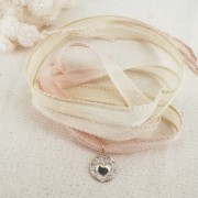 Cinta de seda 10 mm - Nude x85cm