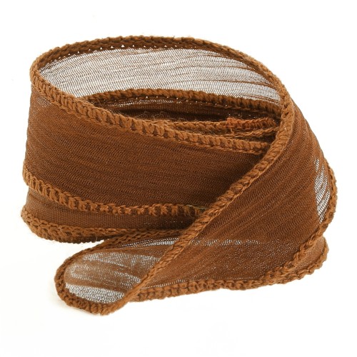 Cinta de seda 10 mm - Sepia x85cm