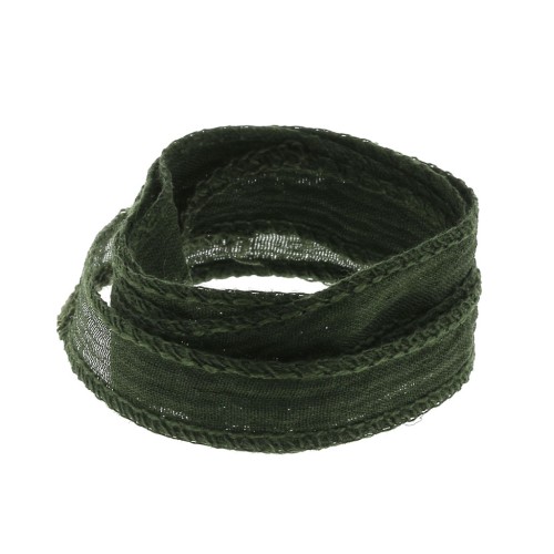 Cinta de seda 10 mm - Kaki x85cm