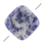 Cuenta facetada cuadrada 12 mm de piedra gema - Sodalite x1|raw }}