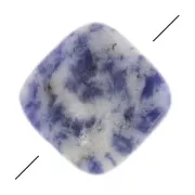Cuenta facetada cuadrada 12 mm de piedra gema - Sodalite x1