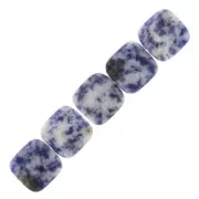Cuenta facetada cuadrada 12 mm de piedra gema - Sodalite x1