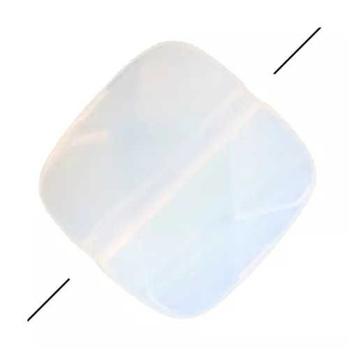 Cuenta facetada cuadrada 12 mm de imitation pierre gemme - Opalite x1
