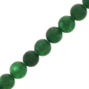 Cuentas redondas de 3 mm de piedra preciosa - Jade verte x25